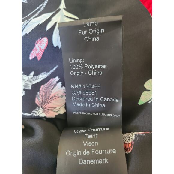 Gorski Lamb & Mink Red Snap Front Cropped Jacket Size Large - Picture 9 of 12